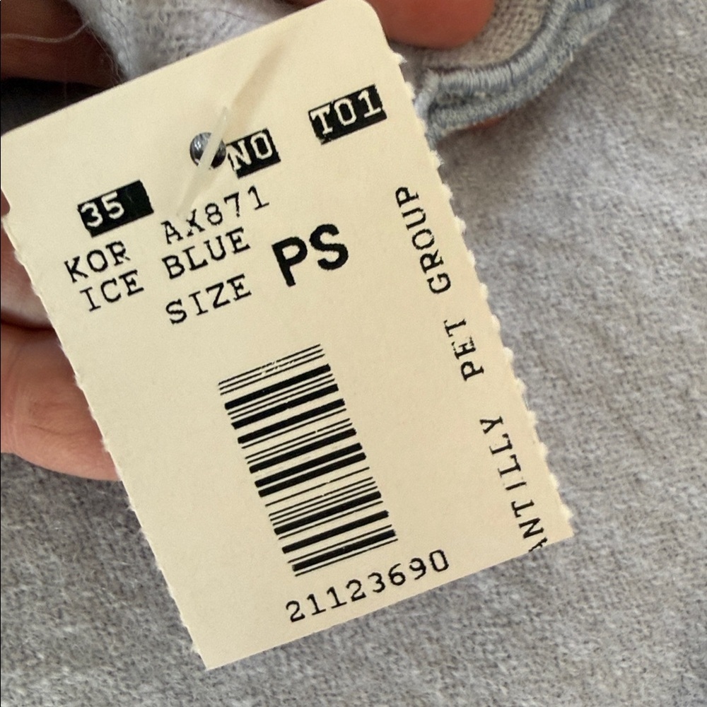 Koret Pale Blue Embroidered Scallop-Edge Cardigan NWT deadstock size 8 vintage - Picture 7 of 11